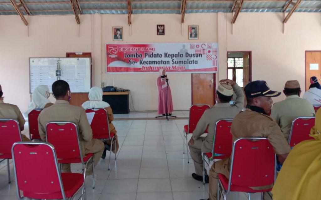 Peringati HUT RI Ke-75, Pemerintah Kecamatan Sumalata Gelar Lomba Pidato