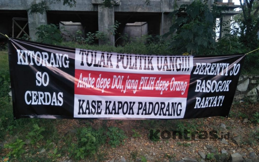 Jelang Pilkada Pohuwato, Spanduk Tolak Politik Uang Mulai Bertebaran