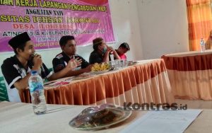 KKLP Unisan Gorut Gelar Sosialisasi Sadar Hukum Bagi Masyarakat Desa Iloheluma