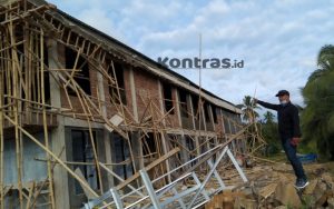 Diduga Pekerjaan Puskemas Kwandang Roboh Karena Kontruksi Asal Jadi