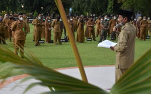 Pimpin Apel Kerja Perdana, Bupati Gorontalo Minta Disiplin Kerja OPD Lebih Dipacu