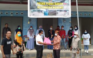 Dikes Gorut Sentuh Korban Banjir di Kecamatan Monano