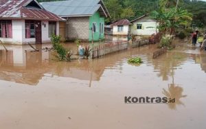 Diguyur Hujan Deras, Sejumlah Rumah di Desa Milango Gorut Terendam Banjir