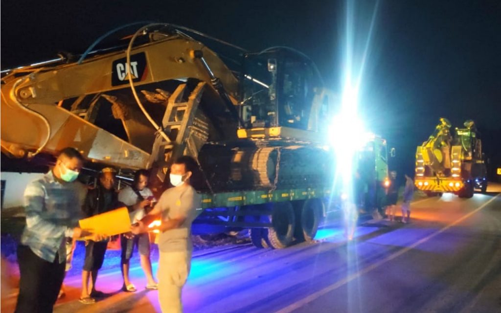 Polsek Popbar Amankan 2 Eskavator di Wilayah PETI