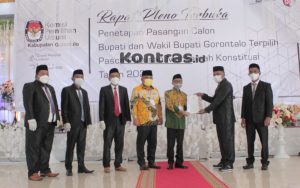 KPU Tetapkan Nelson-Hendra Pemenang Pilkada Kabupaten Gorontalo