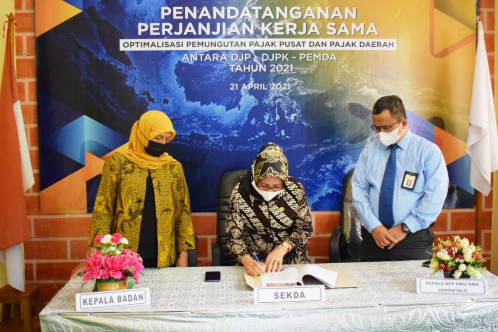 Maksimalkan Pemungutan Pajak, Pemkab Gorontalo Teken PKS Bersama Dirjen Pajak
