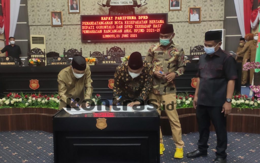 DPRD dan Pemkab Gorontalo Sepakati Rancangan Awal RPJMD 2021-2026