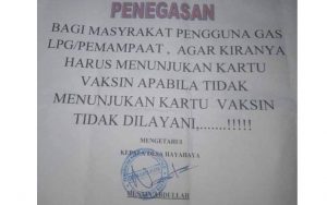 Desa Hayahaya Kabgor Tetapkan Kartu Vaksin Jadi Syarat Penerima Program Pemerintah