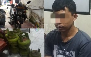Nekat, Pelaku Pencurian Tabung Gas Elpiji Gunakan Motor Dinas Polisi Saat Beraksi