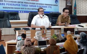 Diskominfotik Nagan Raya Gelar Sosialisasi Penerapan TTE Dilingkup Pemda