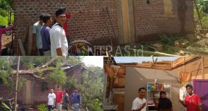 Kades Muara Beliti Baru Tinjau Rumah Rusak Akibat Angin Puting Beliung