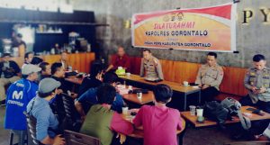 Jalin Sinergitas, Kapolres Gorontalo Silaturahmi dengan Insan Pers
