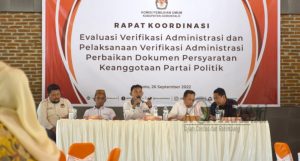 Pastikan Data Parpol, KPU Kabupaten Gorontalo Gelar Rakor