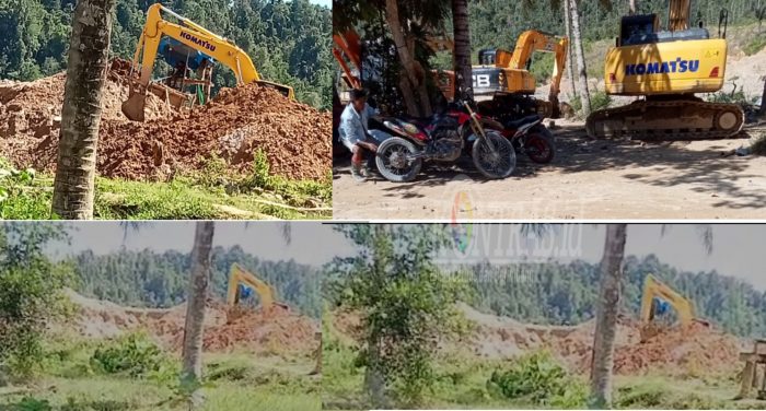 Aktivitas Tambang Emas di Desa Hulawa Pohuwato