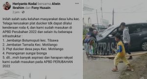 APBD-P ‘Ditolak’, Harapan Masyarakat Kabupaten Gorontalo Soal Perbaikan Infrastruktur Pupus
