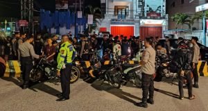 Gelar Patroli Rutin, Polresta Gorontalo Kota Amankan Sajam dan 21 Motor Balap Liar