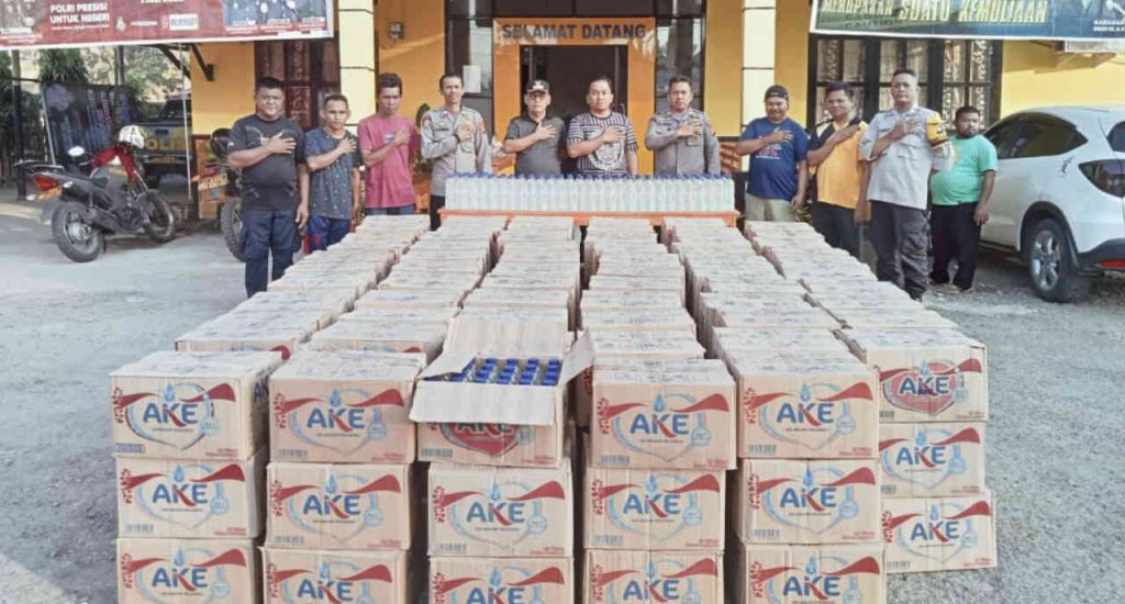 2 Ton Miras Asal Sulut Diamankan Polsek Atinggola Gorontalo Utara