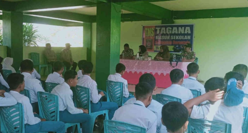 Tagana Kabupaten Gorontalo Gelar Sosialisasi Penanganan Bencana Kepada Siswa SMPN