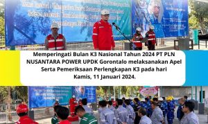 PT PLN NP UPDK Gorontalo Gelar Apel Kesiapsiagaan, Peringati Bulan K3 Nasional 2024