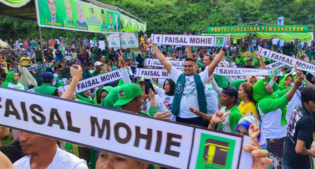 Simpatisan Faisal Mohi Kerumuni Sawaludin: Torang Gas Tong Menangkan