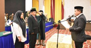 Ketua KPU Kabupaten Gorontalo Lantik PAW PPK Tilango dan PPS Lobuto Timur