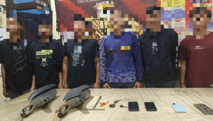 Polresta Gorontalo Kota Bekuk 6 Pelaku Pencurian Kenalpot yang Viral di Medsos