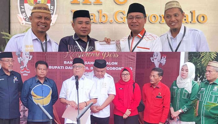 Hari Pertama Pendaftaran, 2 Pasangan Bacakada Datangi KPU Kabupaten Gorontalo
