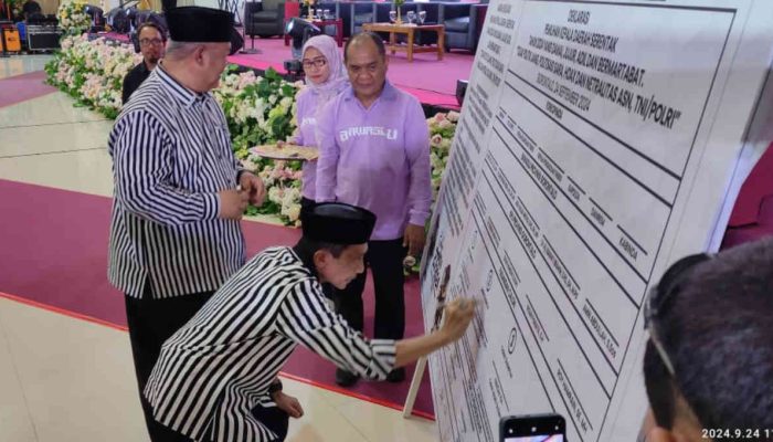 Hadiri Deklarasi Pemilu Damai, Nelson-Kris: Pilkada Harus Jujur dan Adil