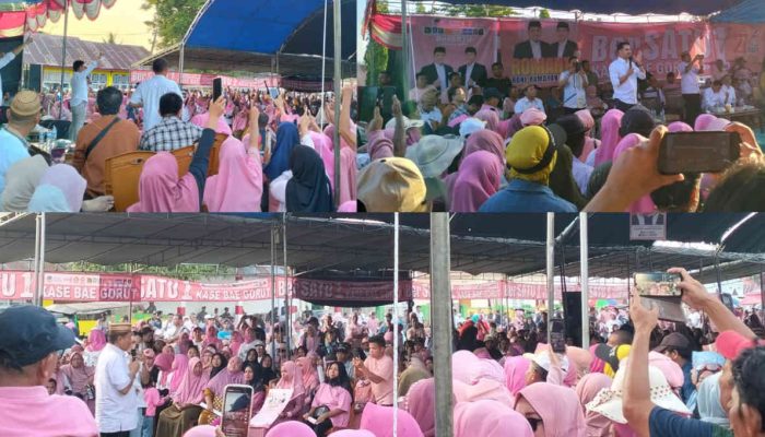 Pasangan Roni-Ramdhan Diserbu Warga di Kampanye Desa Gentuma