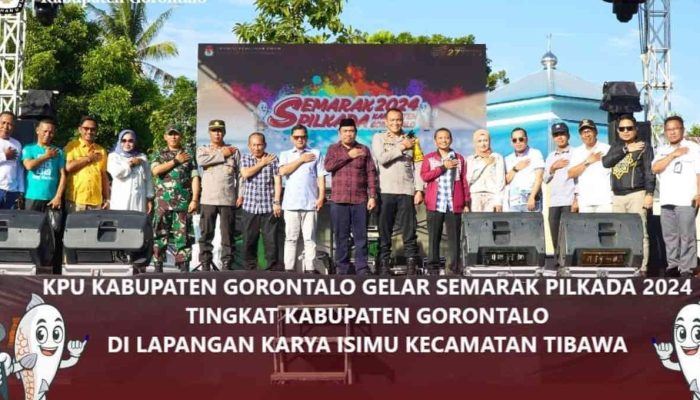 KPU Kabupaten Gorontalo Sosialisasikan Tahapan Pilkada 2024 dengan Meriah