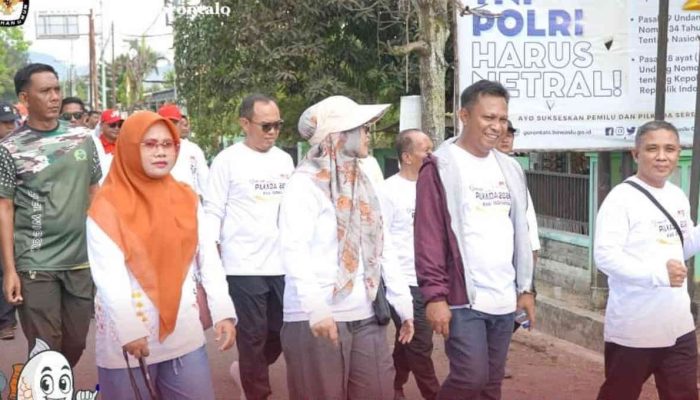 Semarak Pilkada 2024, KPU Kabupaten Gorontalo Gelar Jalan Sehat
