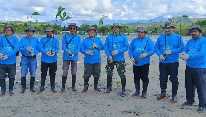 Peringati HPMI 2024, PLN NP UP Gorontalo Gelar Penanaman 1000 Pohon Mangrove