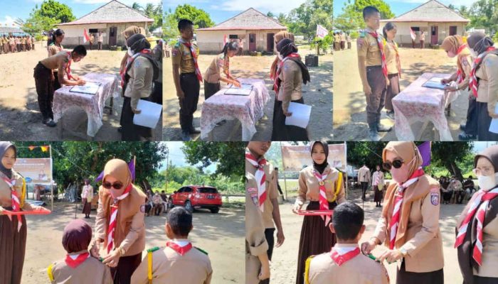 SMAN 7 Gorontalo Utara Kukuhkan Penegak Bantara dan Pengurus Ambalan 2024-2025