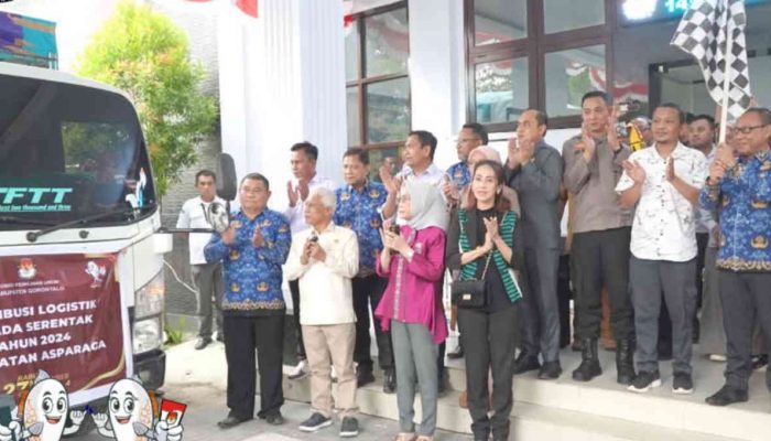 KPU Kabupaten Gorontalo Lepas Distribusi Logistik Pilkada 2024