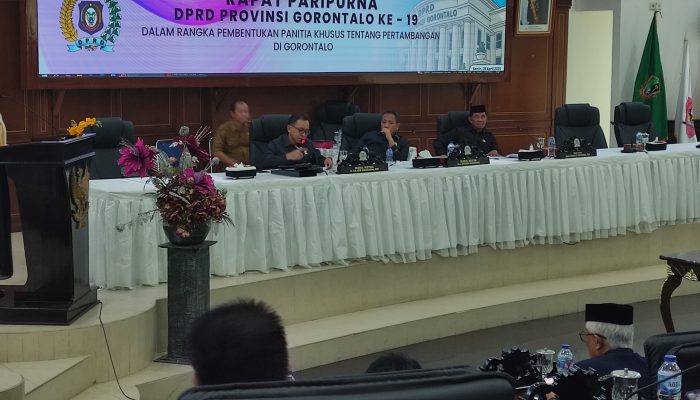 Lewat Rapat Paripurna, DPRD Provinsi Gorontalo Resmi Bentuk Pansus Pertambangan