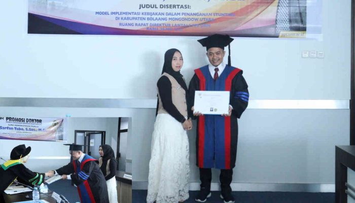 Ketika Cangkul Anak Petani Diganti Disertasi, Sarfan Tabo Kini Bergelar Doktor