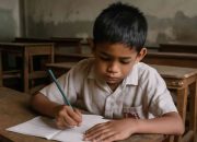 Meski Hidup Serba Kekurangan, Semangat Belajar Galang Tak Pernah Padam