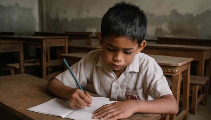 Meski Hidup Serba Kekurangan, Semangat Belajar Galang Tak Pernah Padam