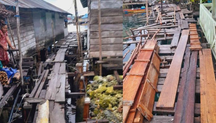 Warga Kabalutan Tojo Una-Una Pertanyakan Pekerjan Jembatan Tanpa Papan Proyek