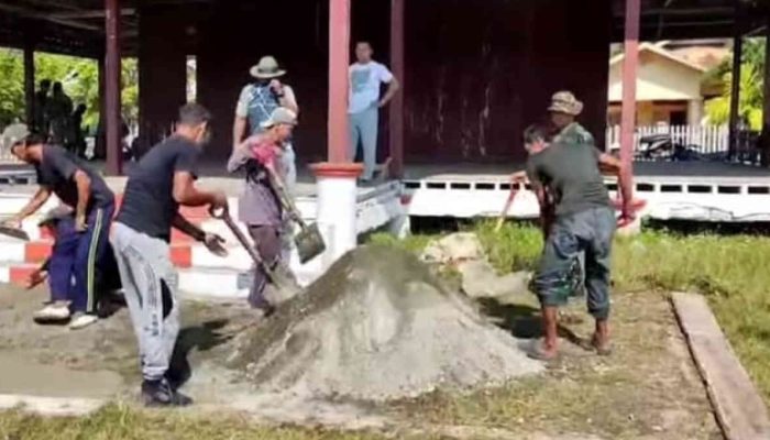 Koramil 1307-06/Una-Una dan Warga Gotong Royong Sambut HUT RI ke-80