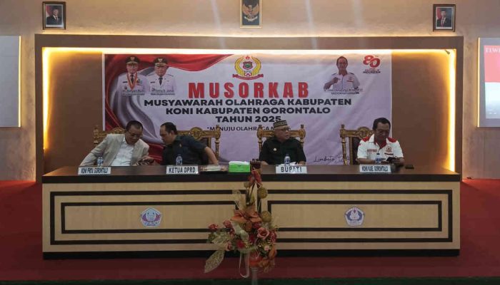 Sofyan Puhi Resmi Buka Musyawarah Olahraga KONI Kabupaten Gorontalo