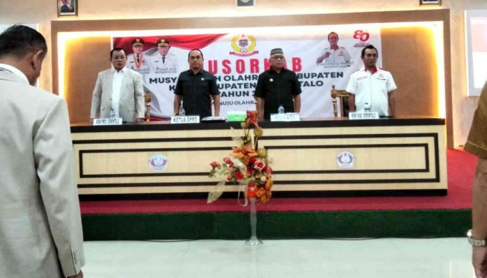 Ketua DPRD Zulfikar Usira Hadiri Musorkab KONI Kabupaten Gorontalo 2025