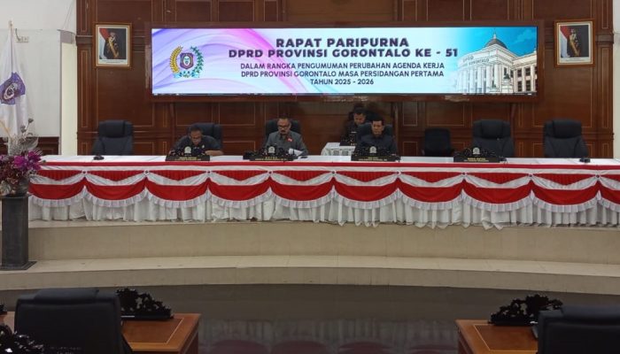 Lewat Paripurna, Deprov Gorontalo Umumkan Perubahan Agenda Kerja