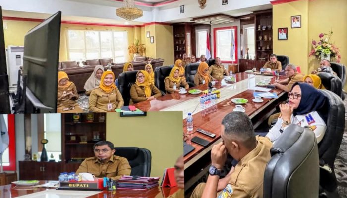 Bupati Bolmut Ikut Rakor Pengendalian Inflasi Daerah Bersama Kemendagri Secara Virtual