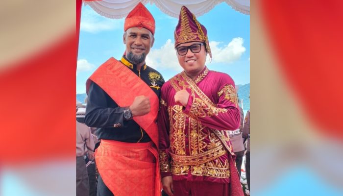 Hadiri HUT Morowali Utara ke-12, Ketua POSBI Tampil dengan Pakaian Adat Bajo