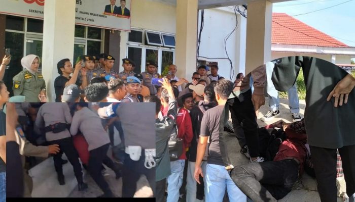 Demo di DPRD Gorut Berakhir Ricuh, AMPD Akan Laporkan Dugaan “Premanisme” Aparat ke Polda