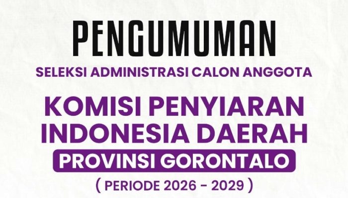 Pengumuman Seleksi KPID Gorontalo: Non-Incumbent Ikut CAT, Petahana Langsung Fit and Proper di DPRD Provinsi