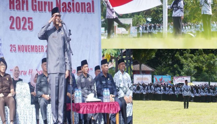 Aditya Pontoh Pimpin Upacara HGN 2025 Tingkat Kabupaten Bolmut