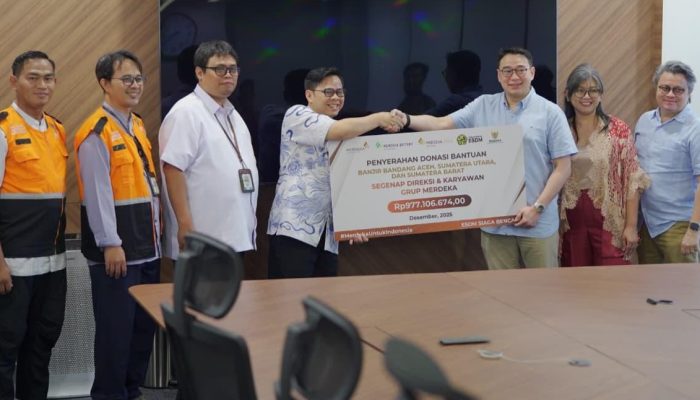 Grup Merdeka Dukung Penanganan Bencana Sumatra dengan Donasi Rp977 Juta