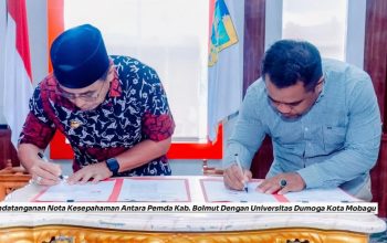 Perkuat Pembangunan Berbasis Ilmu Pengetahuan, Pemkab Bolmut Teken MoU dengan Universitas Dumoga